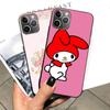 Case for iPhone 16 15 Plus 14 13 12 11 Pro 8 7 6S 6 SE 5S X XR XS Max Realme C30 C33 C31 9I Black Sofe Cover LI27 Cute My Melody