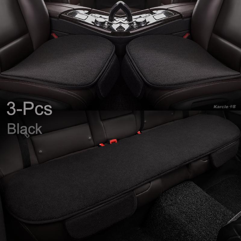 Karcle Polar Fleece Car Seat Cover Warm Winter Front Car Seat Protector Mat Rear Automotive Seat Cushions Car Accessories