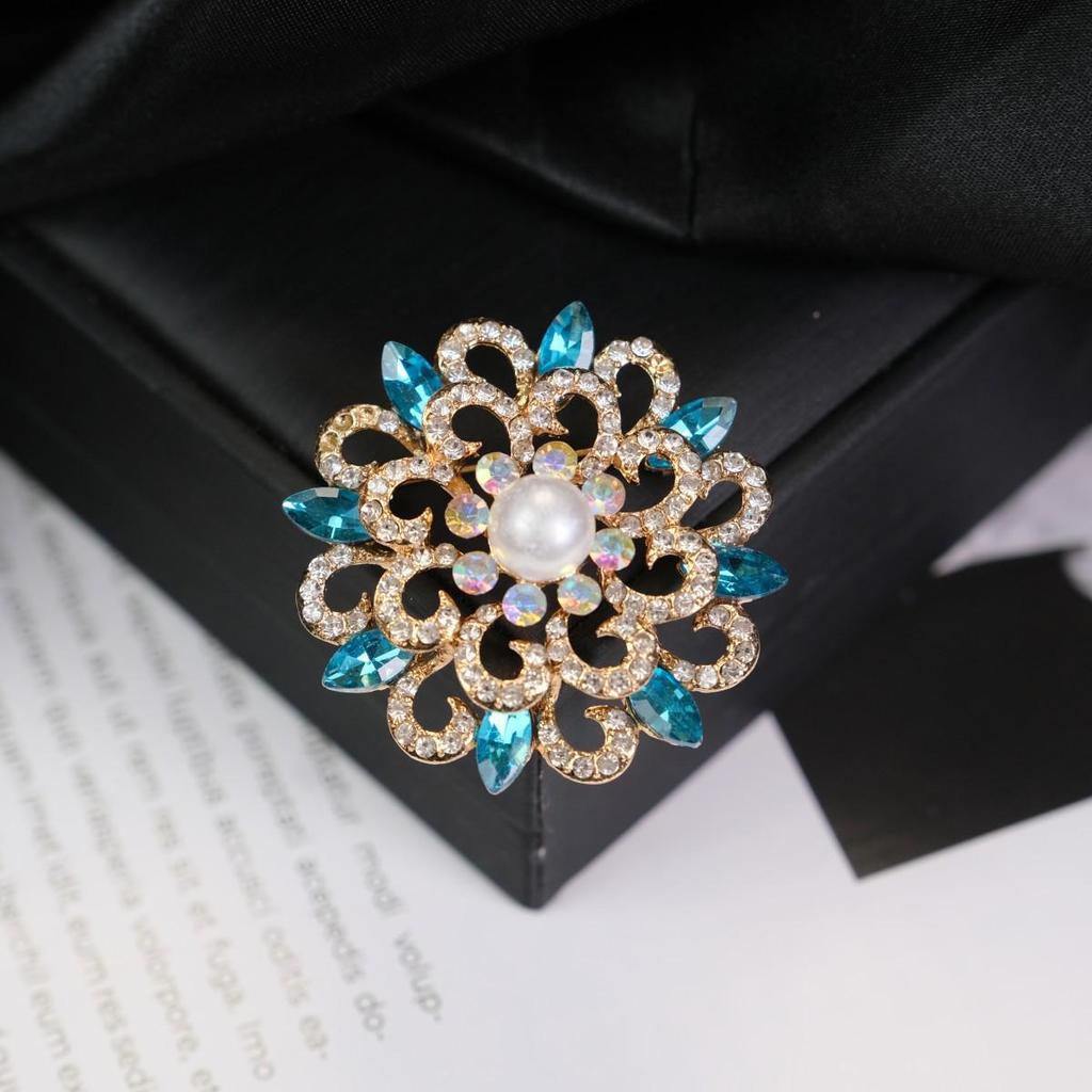 Bunte Retro Damen Korsagenbrosche - Elegante Anstecknadel im europäischen Stil