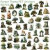 50Pcs Forest Style Transparent Stickers Luggage Guitar Skateboard Phone Diy Waterproof Notebook Stickers Cartoon Natural Elf