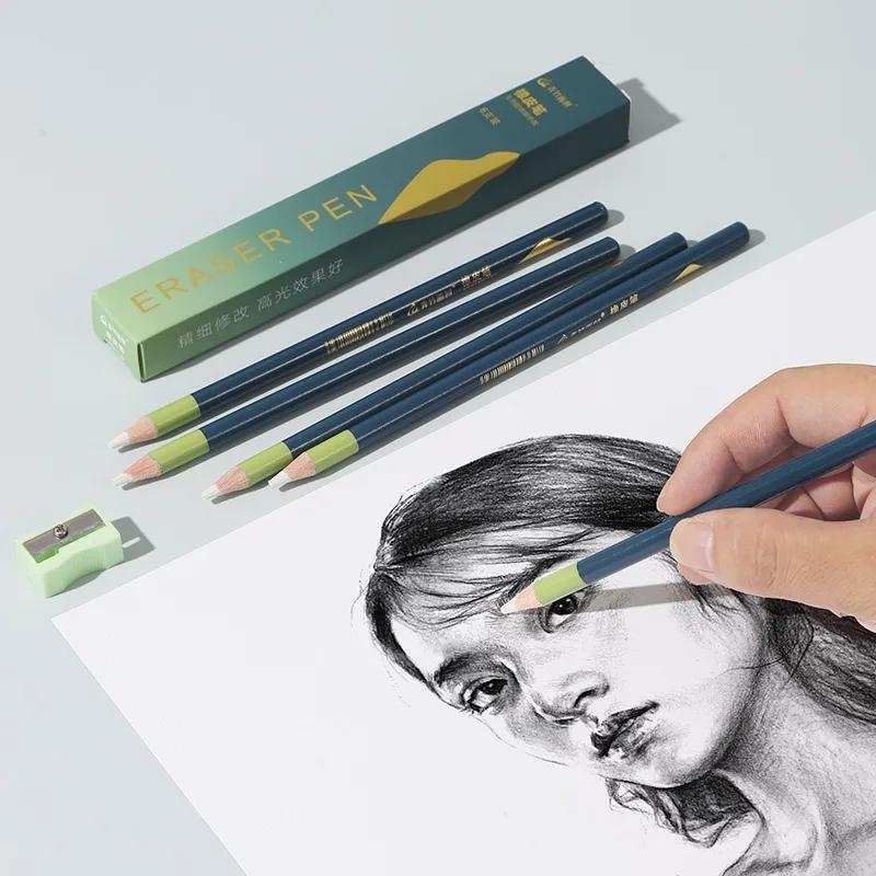 6pcs Eraser Pens Sketching Highlighting Pen Detail Fixing Eraser Soft Tip Student Artist Paint Sketching Supplies