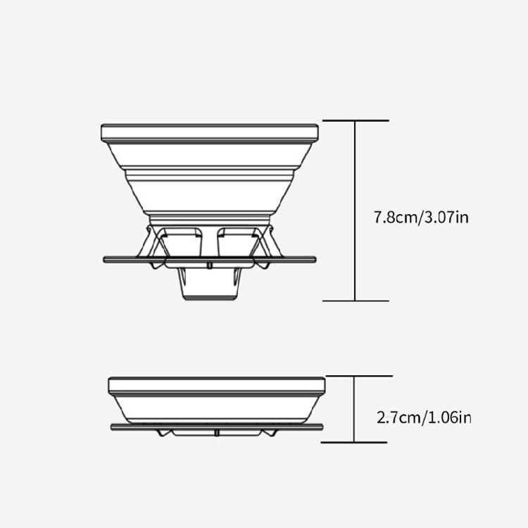Filtros de Café de Silicone Dobráveis para Camping Filtro de Café para Forma de Bolo Papel de Filtro
