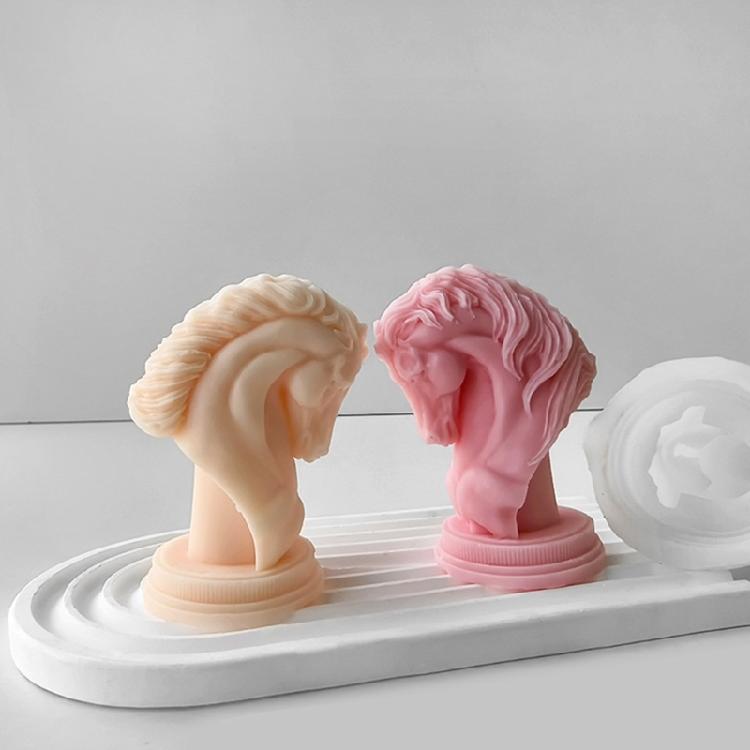 Multifunctional Horse Head Shape Scented Candle Silicone Mold Flexible Candle Molds for Sculpting Artistic Pieces