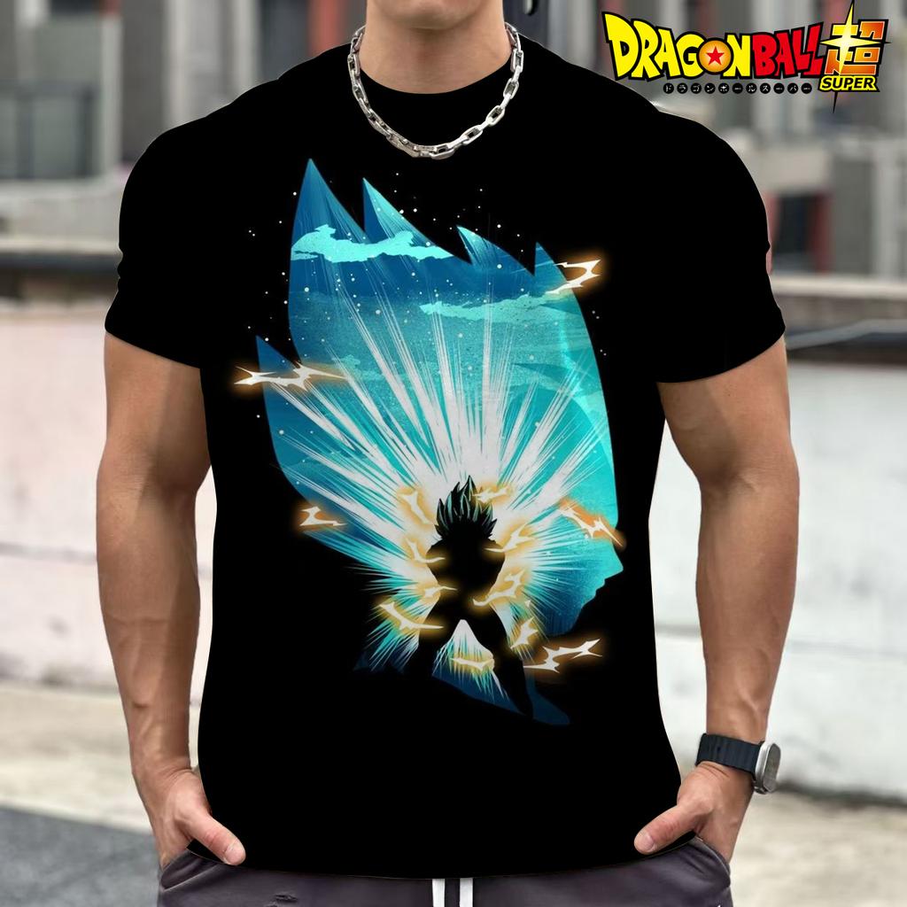 Summer Dragon Ball Cartoon Cartoon 3d Printed T-Shirt Top Broli Begita Wu Empty Short Sleeves For Men And Children Short Sleeves