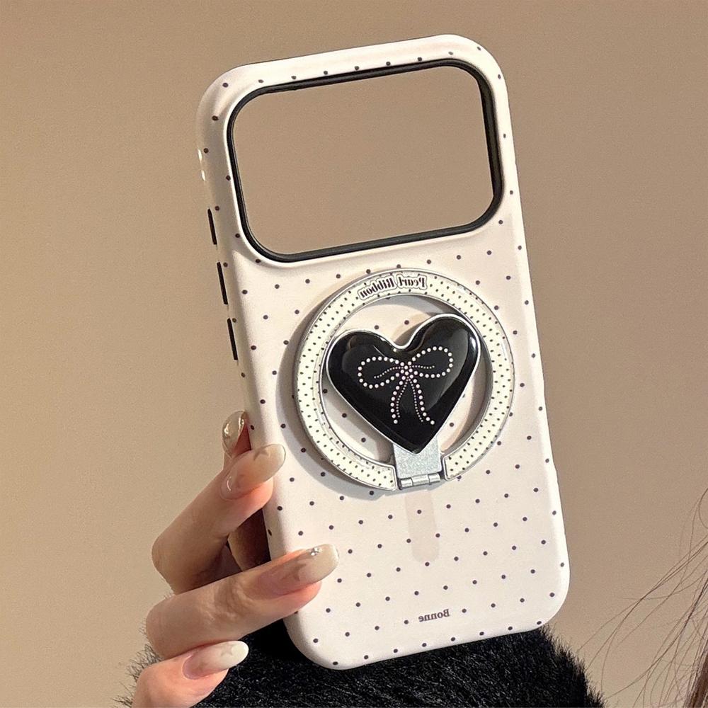 Pearl Bow Is Suitable for Apple 16 Mobile Phone Case IPhone17promax Film 14 Korean 11 Magnetic Bracket