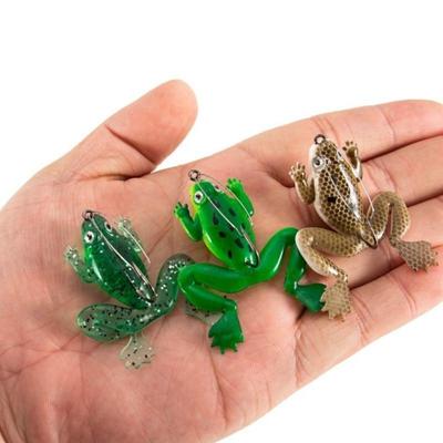 10pcs Rubber Frog Soft Fishing Lures CrankBait Tackle 6cm Frogs Fishing Lures Baits