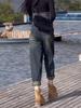 Women's Retro Distressed Wide-Leg Jeans - Spring/Autumn 2024 INS Design