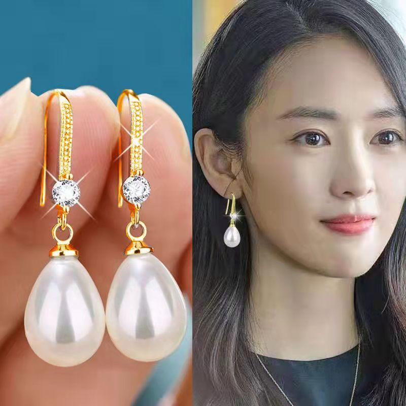 Women New Imitation Beaded Pearl Earrings For Women Elegant Personality Bowknot Earrings Wedding Party Jewelry Gifts