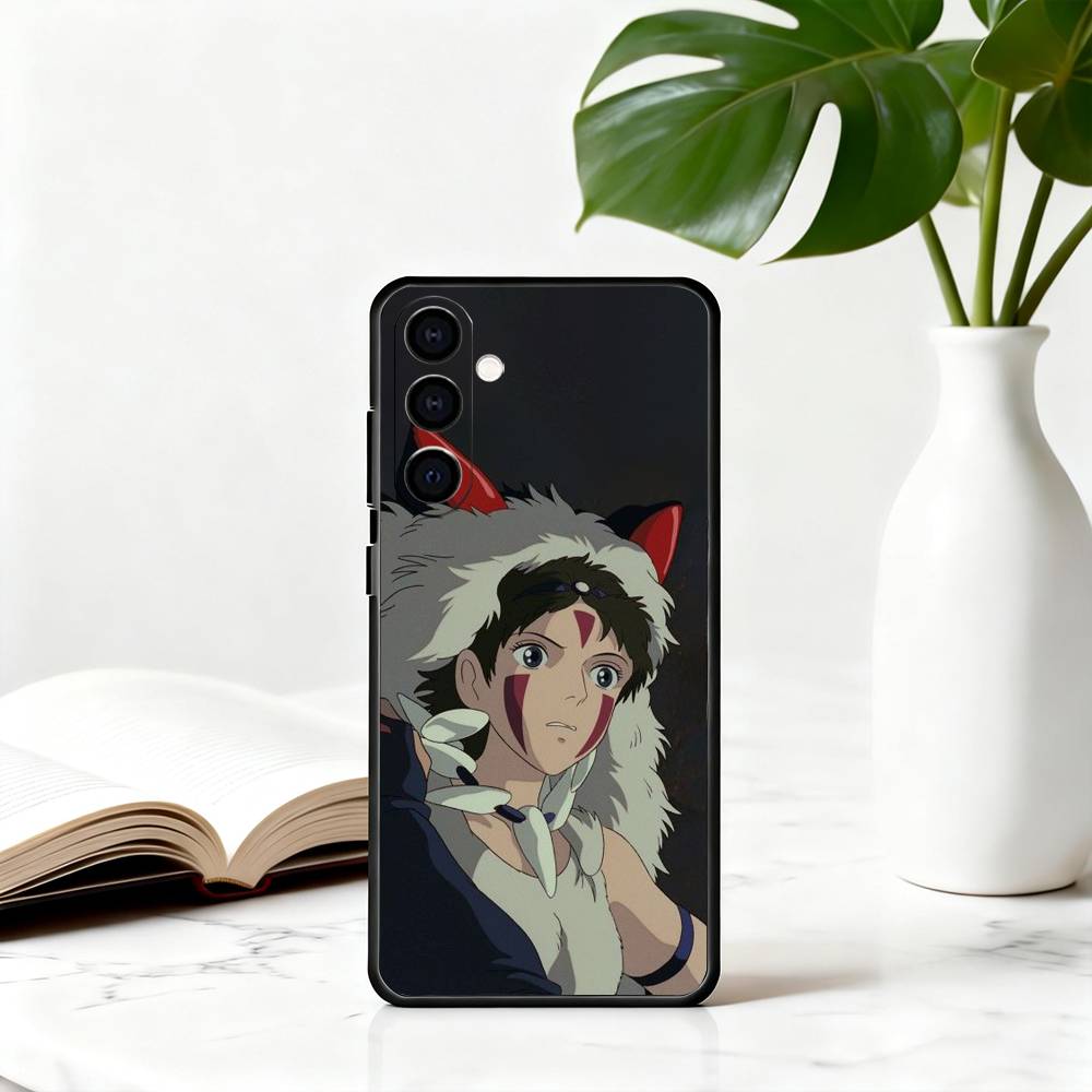 M-Mononoke H-Hime San-MHS Phone Case Black Silicone Soft For Samsung Galaxy A73,A72,A71,A70,A53,A52,A51