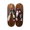 Geta Floral Espesso Fácil de Andar Perfeito para Verão Yukata Bonito e Elegante Sakura Sapato Japonês Wa-Yuraku (Tamancos Geta), 24cm, Feminino, Estampado,