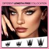 Wimperncluster DIY Wimpernverlängerung Einzelne Wimpern Cluster Natürliches langes Volumen Gemischtes Tray Wimperncluster Set