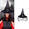 Durable Polyester Witch Hat For Halloween Celebrations Adjustable Comfortable Fit Lightweight Costume Accessory Kids Adults