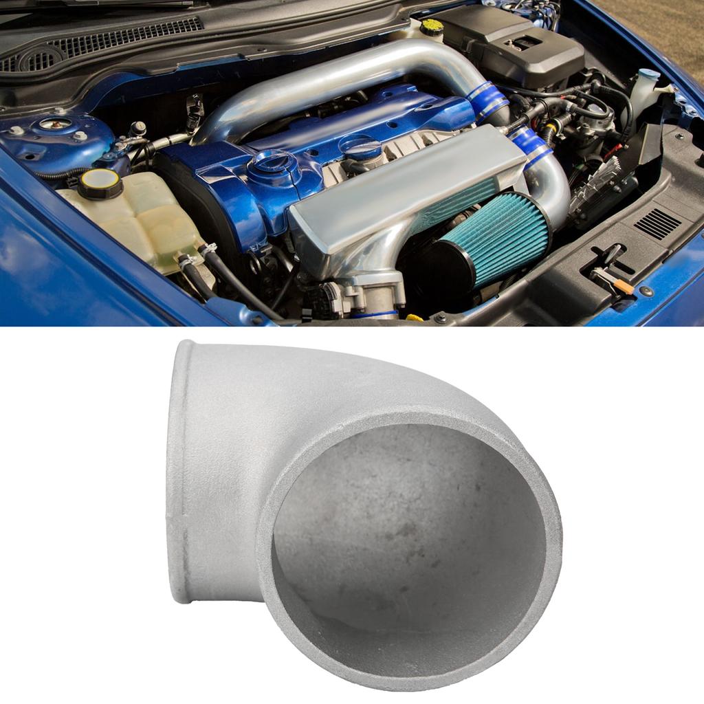 Universelles Ladeluftkühler-Turborohr, 3,5 Zoll, 90-Grad-Winkel, eng gebogenes Rohr aus Aluminiumguss