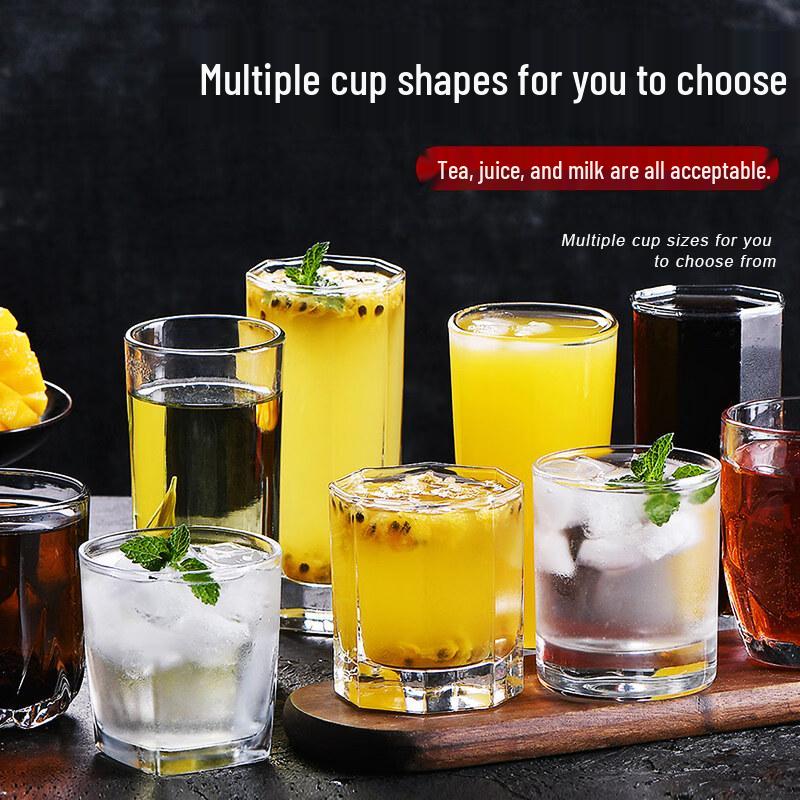 ZISIZ 6-Pack Thickened Heat-Resistant Glass Cups