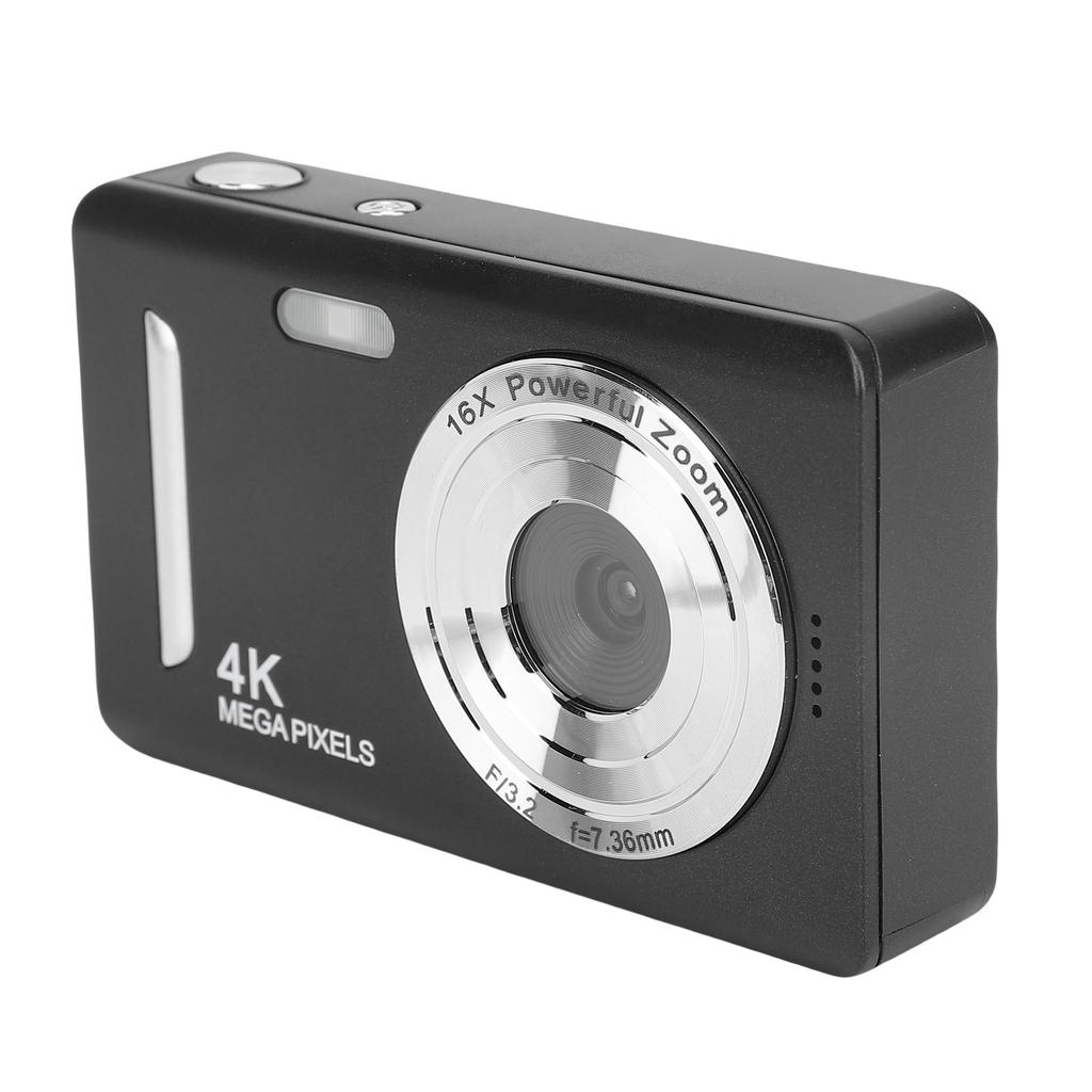 4K Digital Camera 64MP HD AF Auto   16X Zoom Anti Shake Portable Compact Camera for Travel Photography