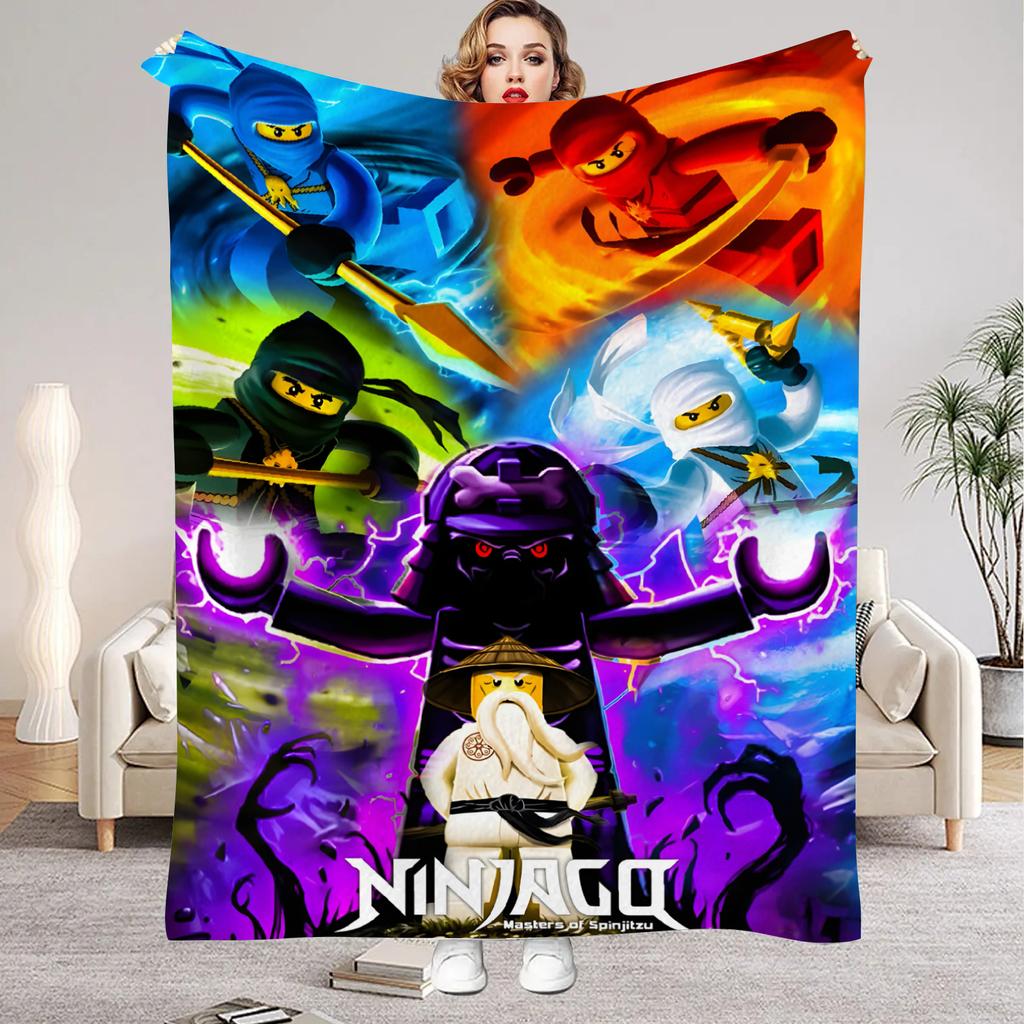Spel N-Ninjagos Plaid voor Jongens Zomerkamp Bank Bed Zacht Pluizig Meerdere Maten Dutbed Sprei Alle Seizoenen
