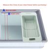 Chest Freezer Basket Deep Adjustable Storage Organizer Bin Divider Expandable With Handle For Kitchen Green