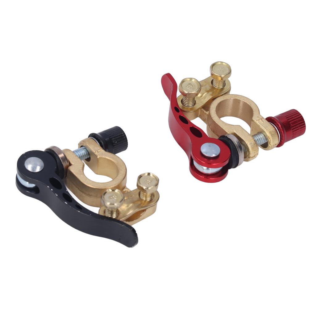 2PCS Car Battery Terminal Connector Quick Disconnect and Release Positive Negative Clamps