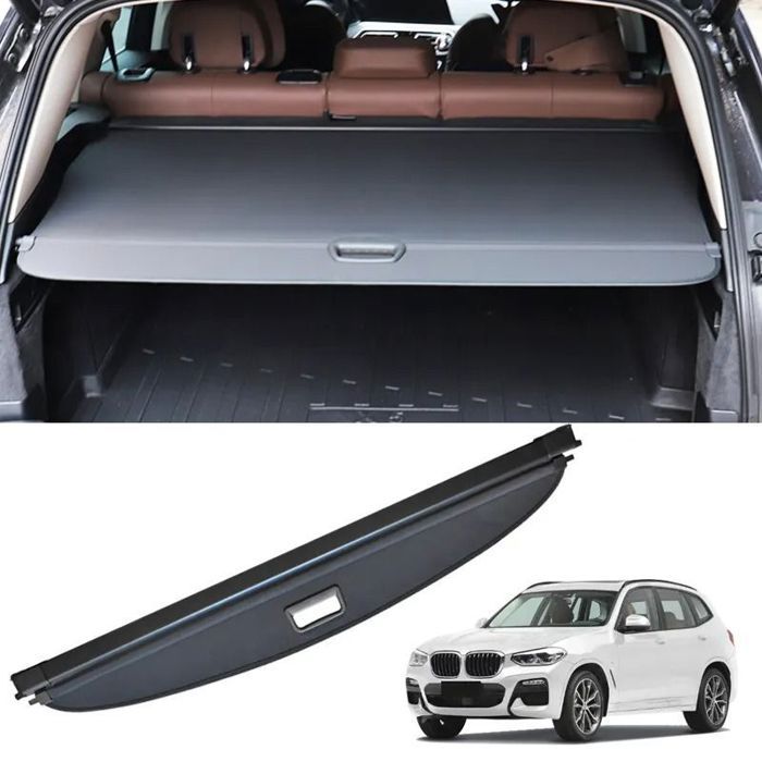 Luggage Rack - BMW X3 (since 2018) - Black - Retractable Roller Blind - Waterproof Canvas