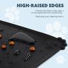 Silicone Pet Food Mat for Dogs and Cats, Non-Slip Waterproof Feeding Placemat, Easy To Clean, Durable Small Animal Bowl Mat