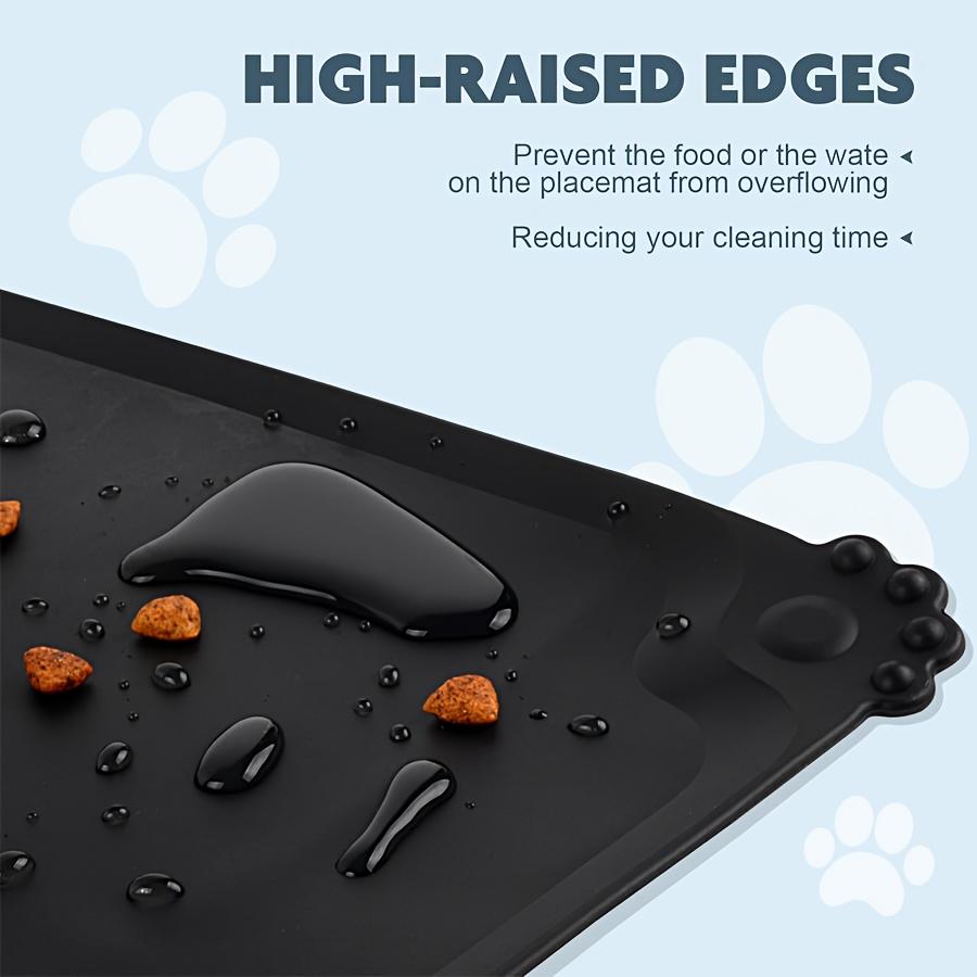 Silicone Pet Food Mat for Dogs and Cats, Non-Slip Waterproof Feeding Placemat, Easy To Clean, Durable Small Animal Bowl Mat