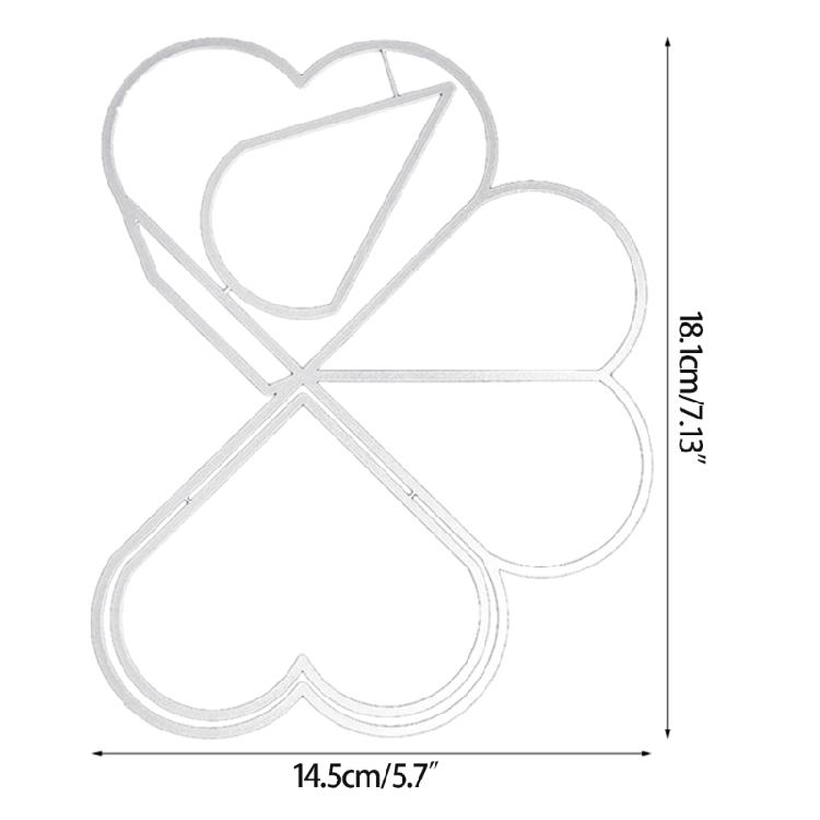 Metal Cutting Dies Stencil Heart-shaped Metal Template Moulds DIY Craft Embossed
