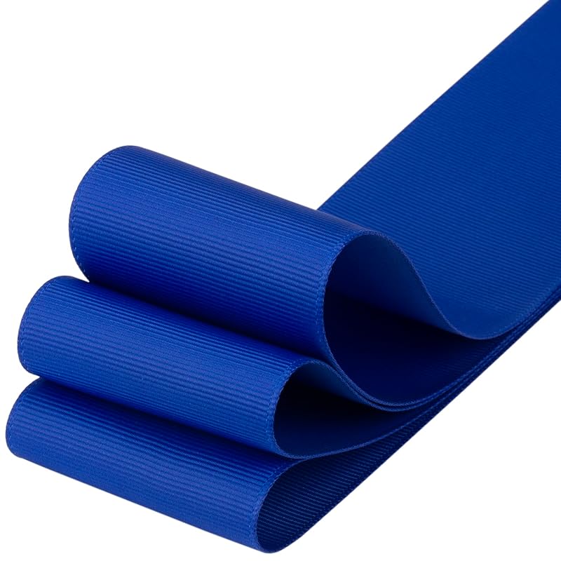 [Tekdeere]Width 50mm Solid Cobalt Grosgrain Ribbon, Perfect for Gift Wrapping, Sewing, Hair Accessories, Wedding Decorations - 22 Meters/roll