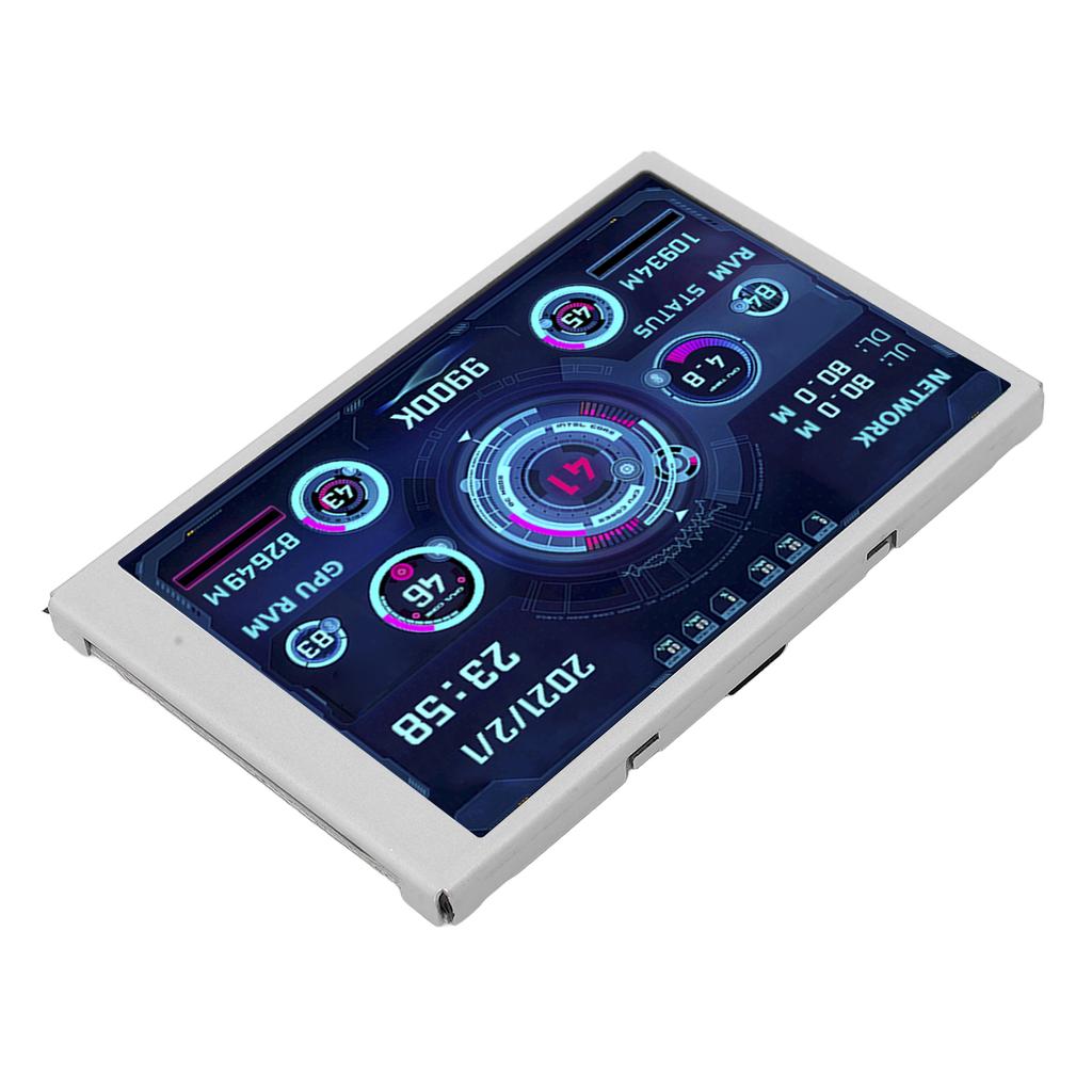Mini Monitor 3.5in Display Screen USB Type C IPS Full View Computer Accessory for Work