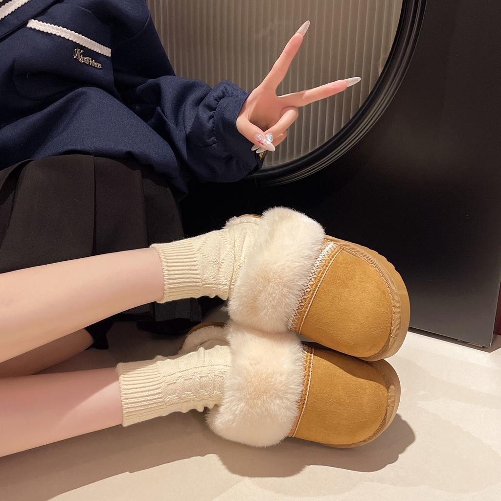 Fashion versatile casual warm cotton slippers 2025 autumn and winter new women's style comfortable versatile slippers