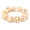 Sepak Takraw Toy Natural Color Rattan Safe and Harmless Parrot Small Animal Chew Toy for Parrot3CM