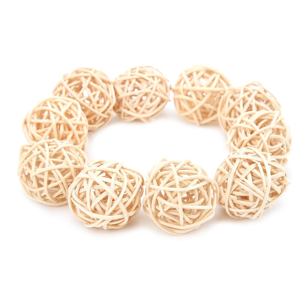 Sepak Takraw Spielzeug, natürliche Farbe, Rattan, sicheres und harmloses Papageien-Kleintier-Kauspielzeug für Papageien