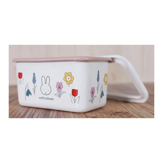 Fuji Enamel Miffy Bloom Deep Square Container S Size MF26-DS