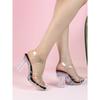 Nightclub Super High Heels Sandals Women's Work Shoes Catwalk Pole Dance Shoes Crystal Sole Waterproof LFD-69192-5