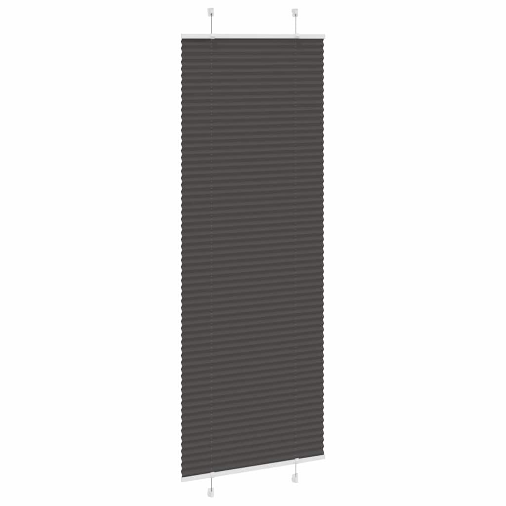 Roleta Plisowana Czarna 70X200 Cm Szerokość Tkaniny 69,4 Cm