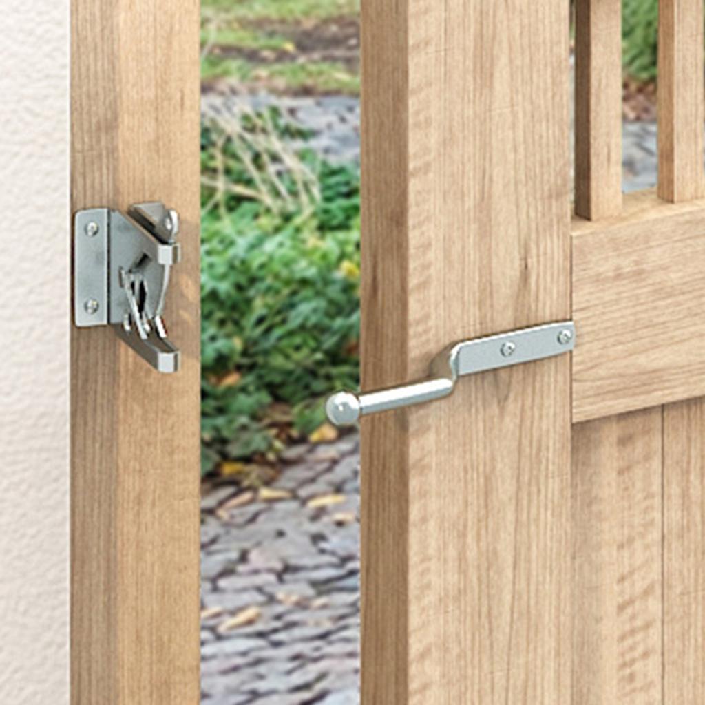 Galvanized Fence Gate Hinge with Latch Lock for Outdoor Weatherproof Zinc-Coated Fence Lock for Garden Gates and Fences Small