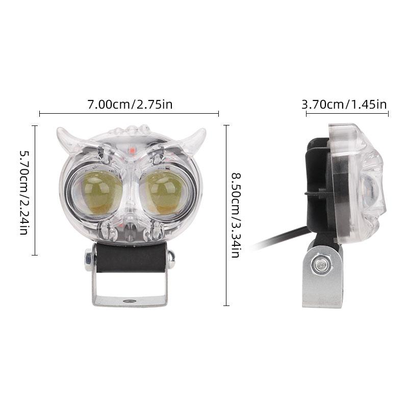 1pcs Motorcycle Headlights Owl Tiger Style White Yellow Flash Colorful Spotlights LED Fog lamp Universal Modified lights