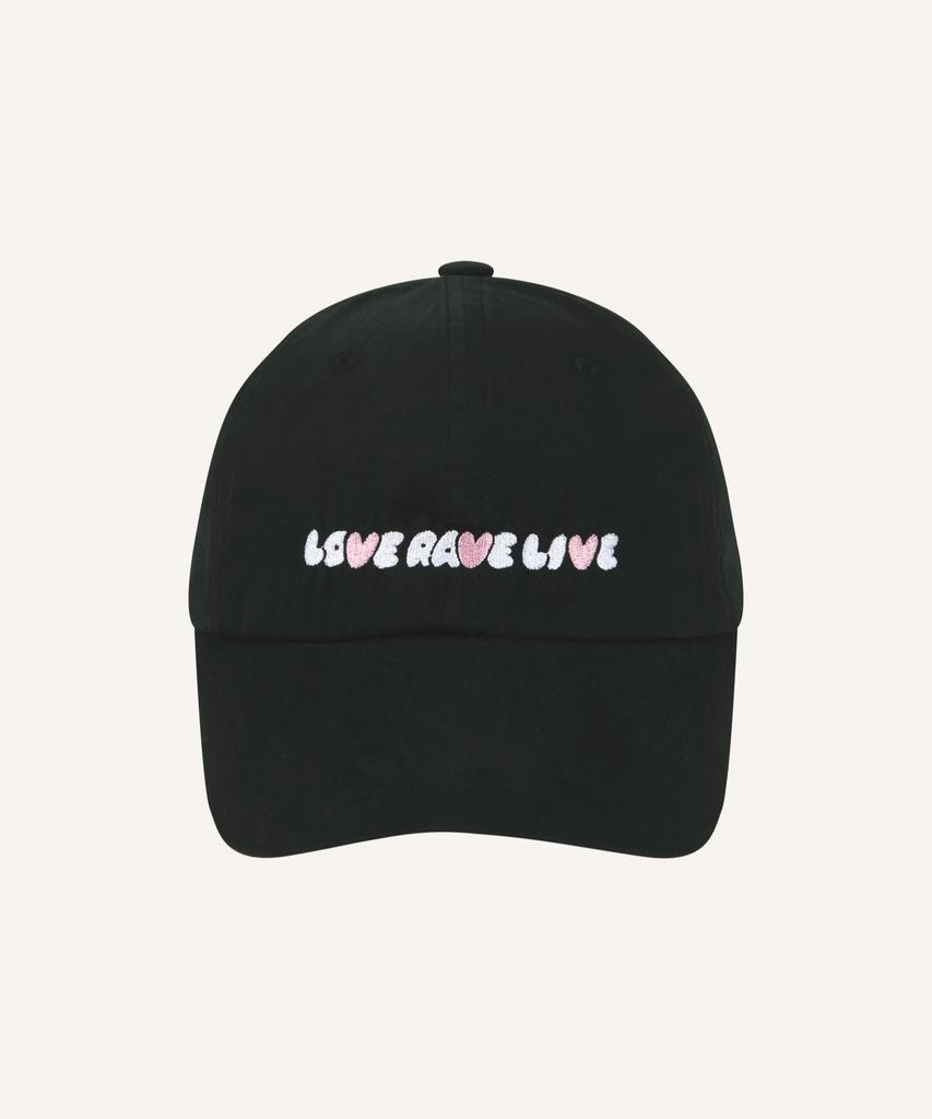 Leobeuleibeulibeu Let'S Live By Loving And Enjoying Ball Cap (Black)