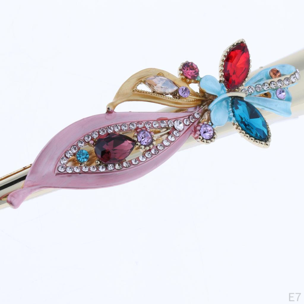 Große Metall Strass Schnabelspange ohne Klammer für dickes