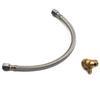 Premium 2PCS Air Compressor Flexible Hose & Check Valve Stainless Steel 350mm
