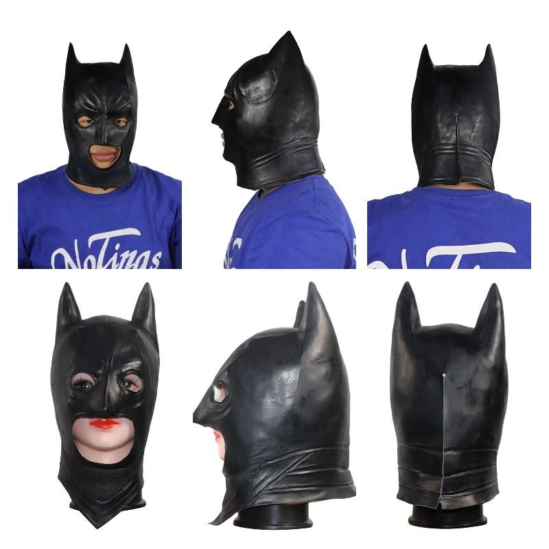 Batman Batwoman Hodeplagg Maske Latex Halloween Rekvisitter Kreativitet Tilbehør Cos