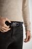 C30-CA NAVY BLUE 115 ELITE Men' Leather Belt + CERTIFICATE