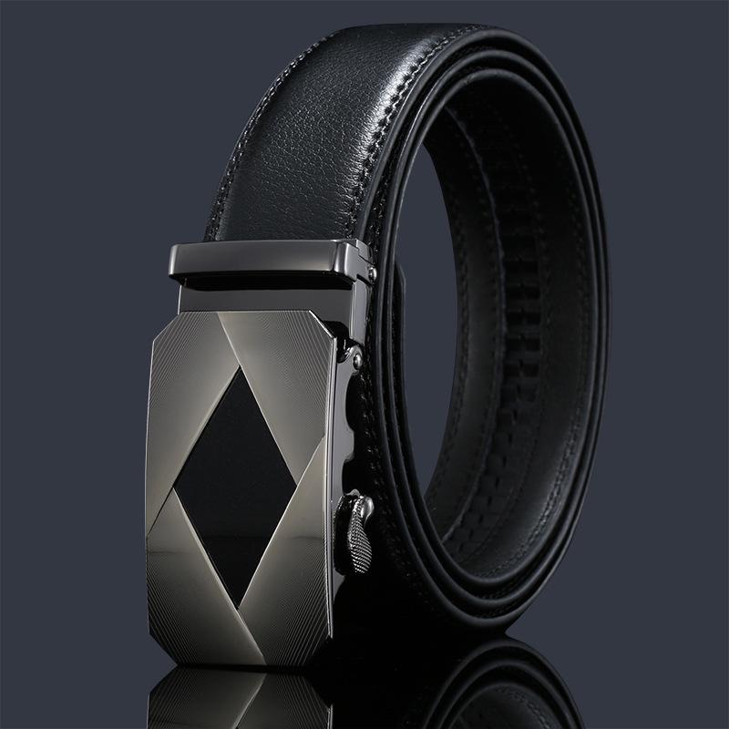 Men's High-End Genuine Leather Automatic Buckle Belt