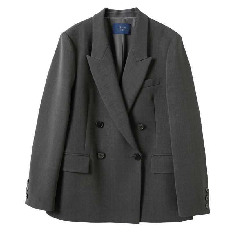 

Sancai 2026 Spring Casual Double-Breasted Blazer L