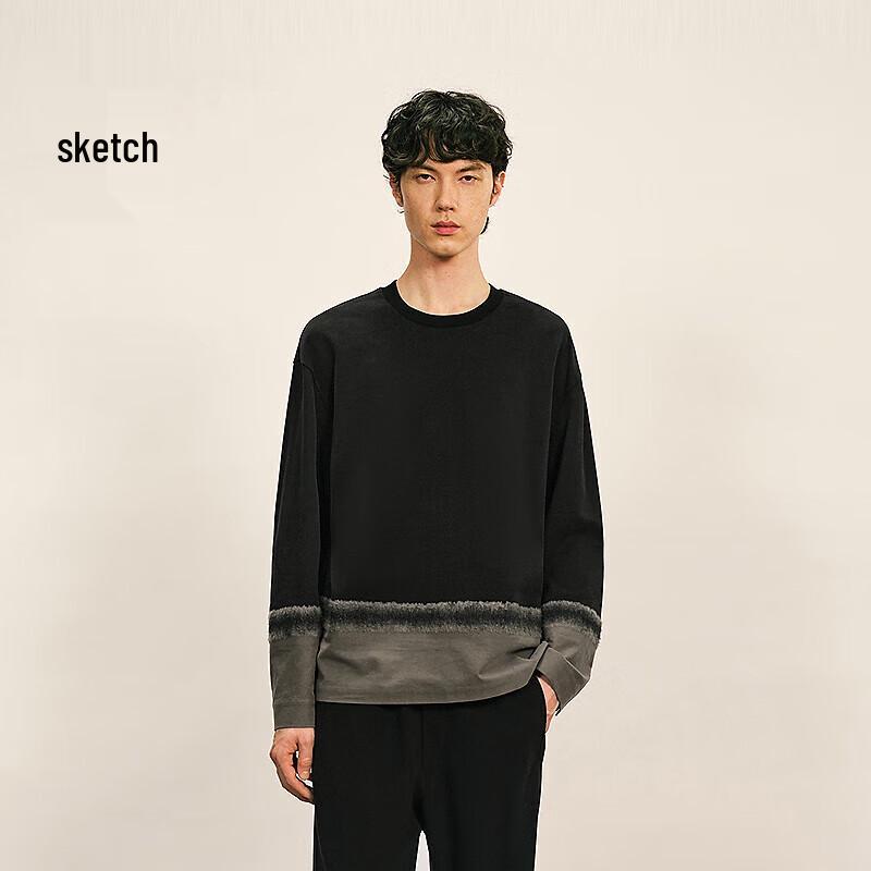 Men's 2025 Winter Loose Fit Long Sleeve Round Neck T-shirt