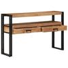 Console Table Brown 120 x 33 x 75 cm Solid Acacia Wood