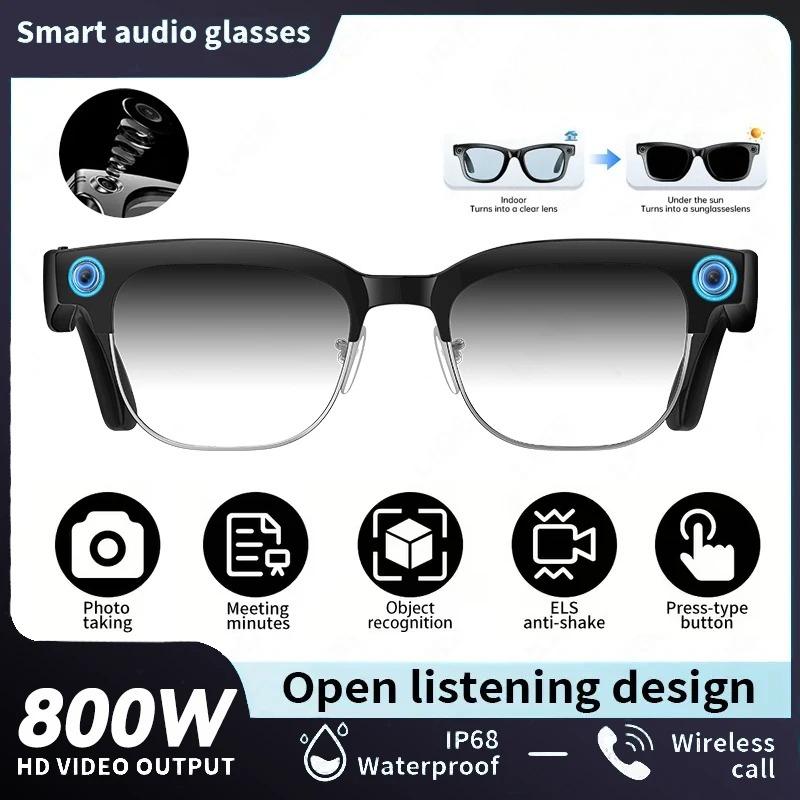 2026 New 4k HD 800W Camera Smart Glasses Men 100+Language Translation 1080P Shoot Video WIFI Transmission Music Player Call Glasses