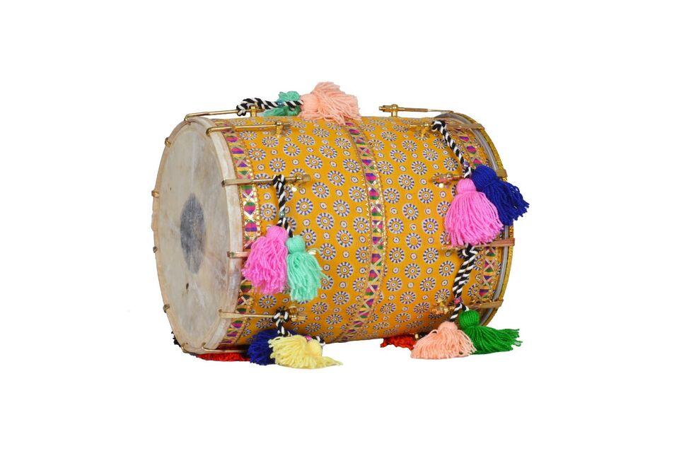 Handcrafted Sheesham Wood Gujarati Kachchi Bhangra Dhol – Traditional Indian Dhol with Carry Bag