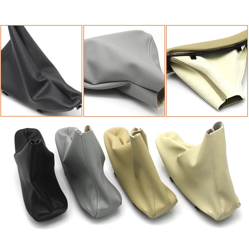 Car Handbrake Brake Handle Leather Lever Gear Frame Cover For BMW 3 Series E90 E91 E92 E93 2005-2011 34427900777 34427155624