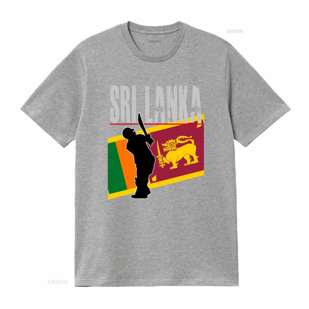 Sri Lanka Flagge Cricket Spieler T-Shirt für Fielder Bowler Bats Unisex Unterstützer Stilvolles und Patriotisches Design vintage