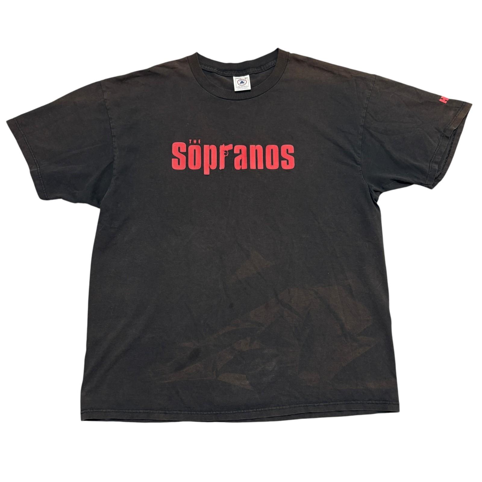 Vintage The Sopranos Shirt XL Black Y2K HBO Tv Show Movie Promo James Gandolfini Unisex T-Shirt XXL